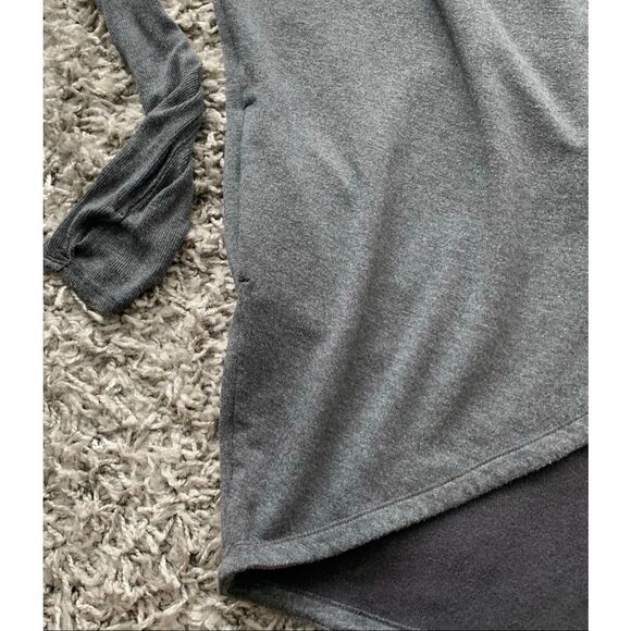 Athleta Purana Wrap Hooded gray Tunic Sweatshirt Top sz L - Picture 6 of 8